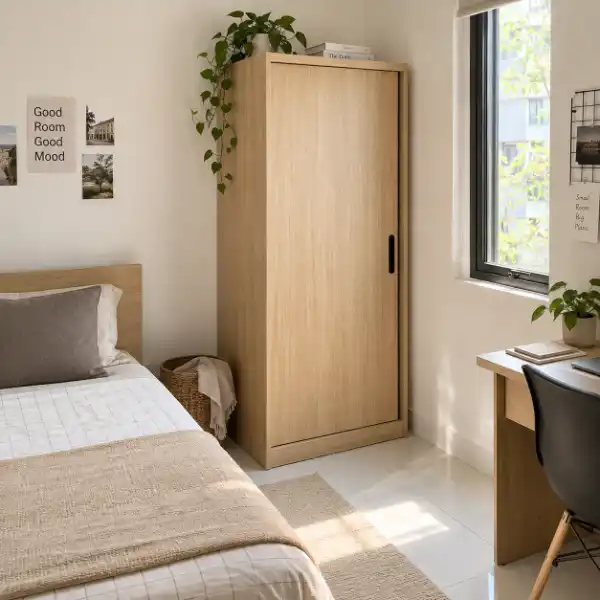 5 Tipe Lemari Pakaian Cocok untuk Kamar Kos Sempit