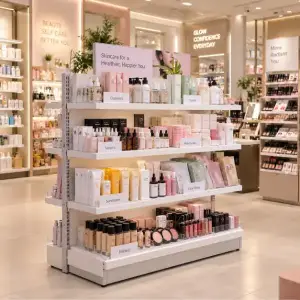 Berapa Tingkat Susun Rak Display Kosmetik yang Ideal?