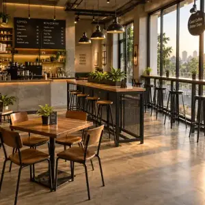 Tinggi Meja Cafe Ideal untuk Tiap Konsep