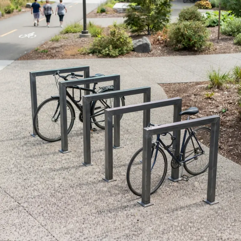 Bike Rack Besi Hollow Kotak untuk Area Publik [3]
