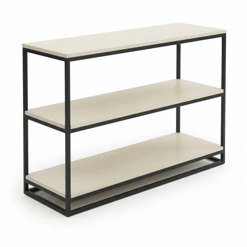 Console Table 3 Susun Rangka Besi Finishing Natural Oak [5]