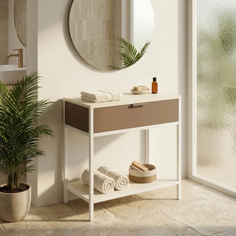 Console Table Besi 1 Laci dengan Rak Bawah [4]