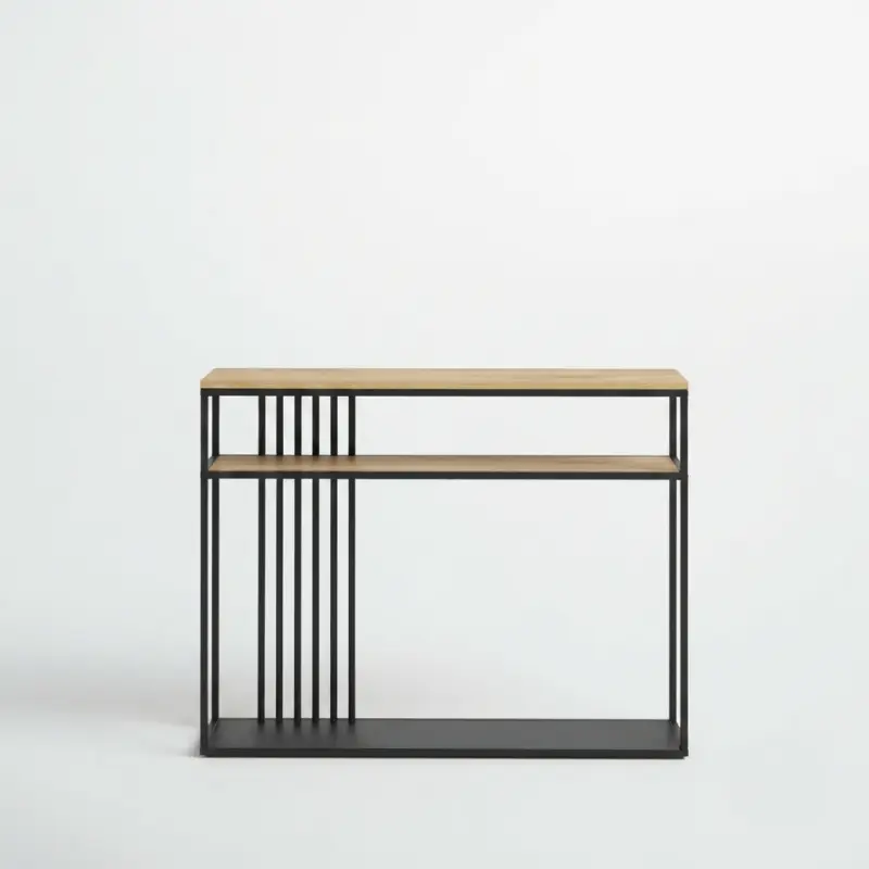 Console Table Besi Kayu 3 Shelf Industrial Minimalis [2]
