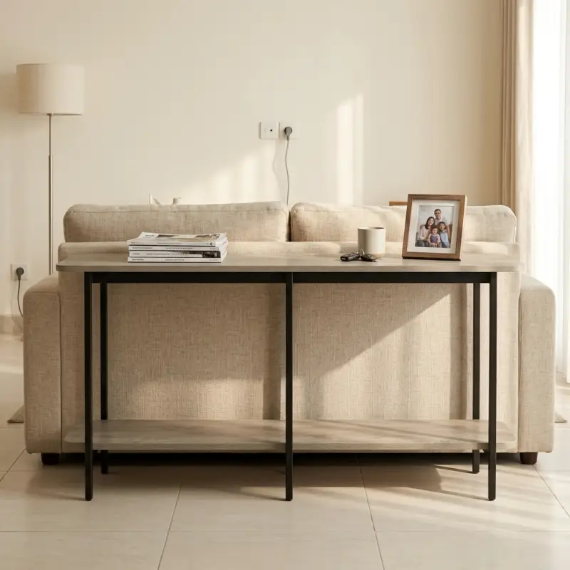 Console Table Besi Kayu Rak Bawah [3]