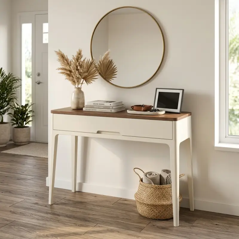 Console Table Kayu Laci Gaya Scandinavian [4]
