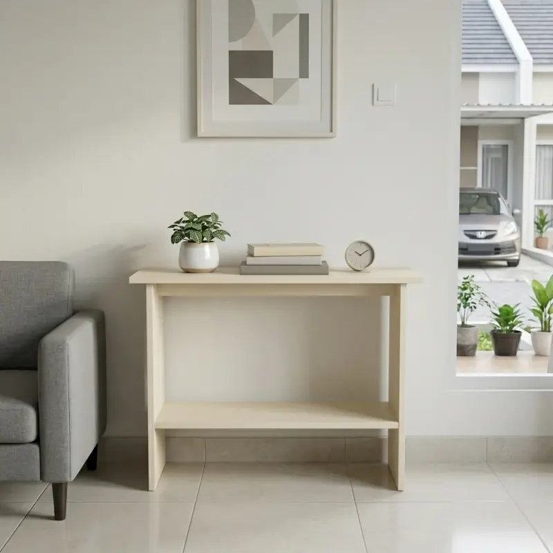 Console Table Kayu Minimalis dengan Rak Bawah [2]