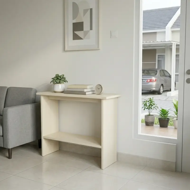 Console Table Kayu Minimalis dengan Rak Bawah [3]