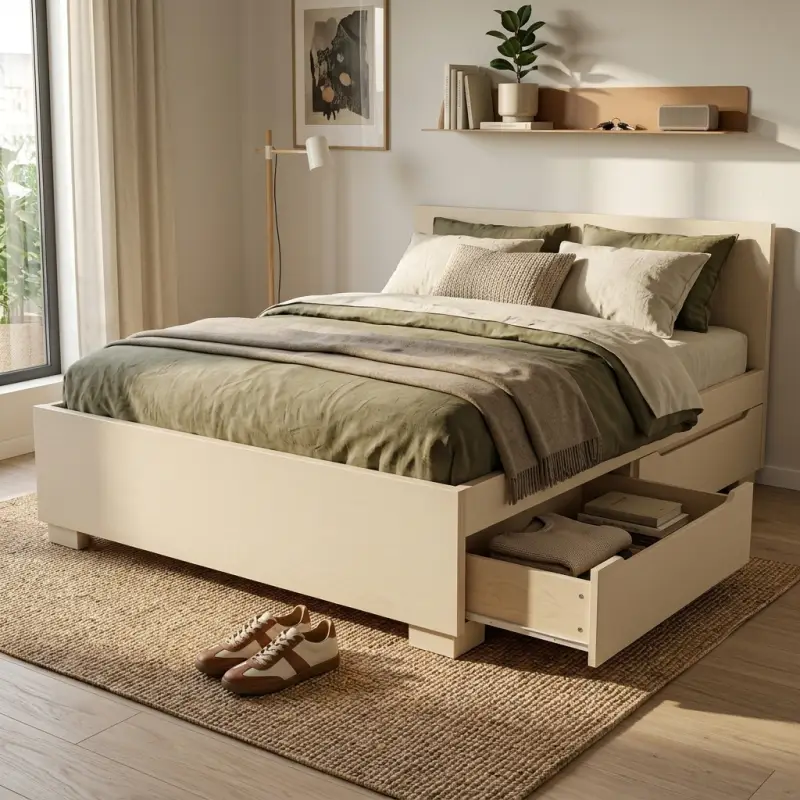 Dipan Minimalis dengan Laci Storage [3]