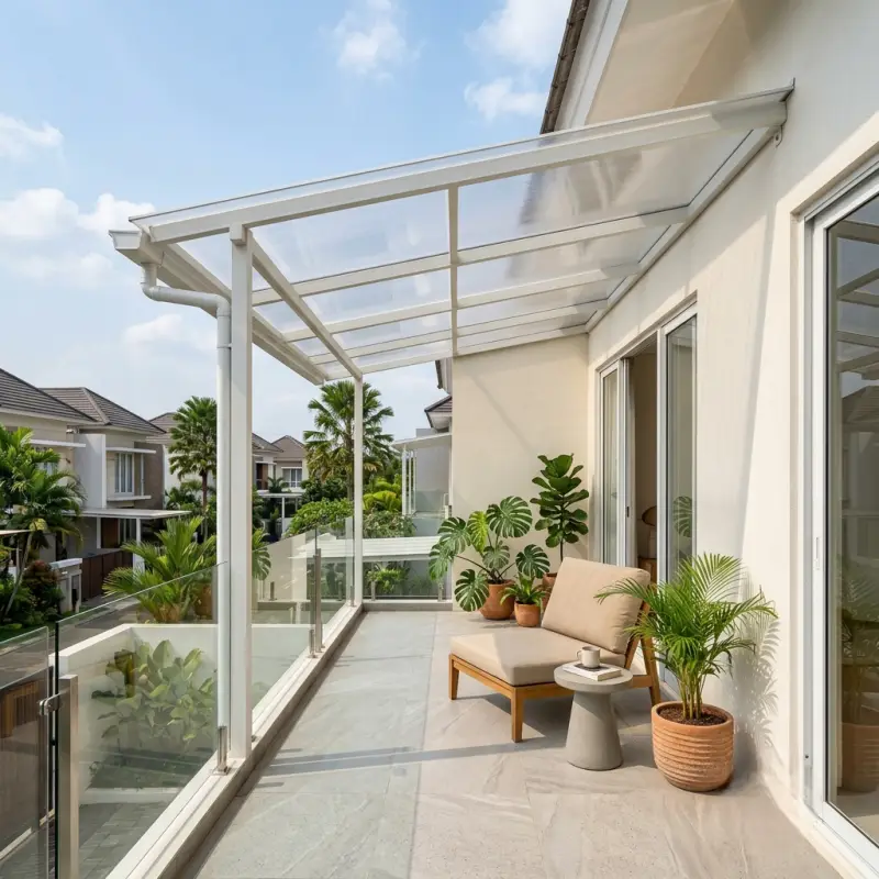 Kanopi Balkon Rangka Aluminium Atap Polycarbonate [2]