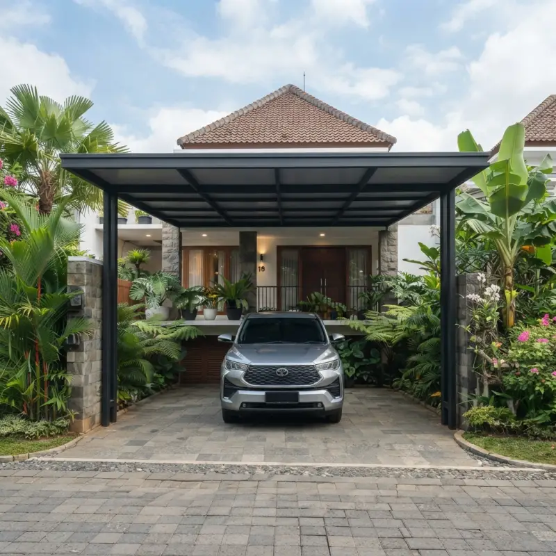 Kanopi Carport Besi Hollow Atap Polycarbonate [2]