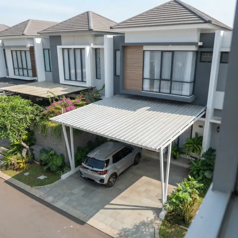 Kanopi Carport Rangka Baja Ringan Atap Alderon [4]