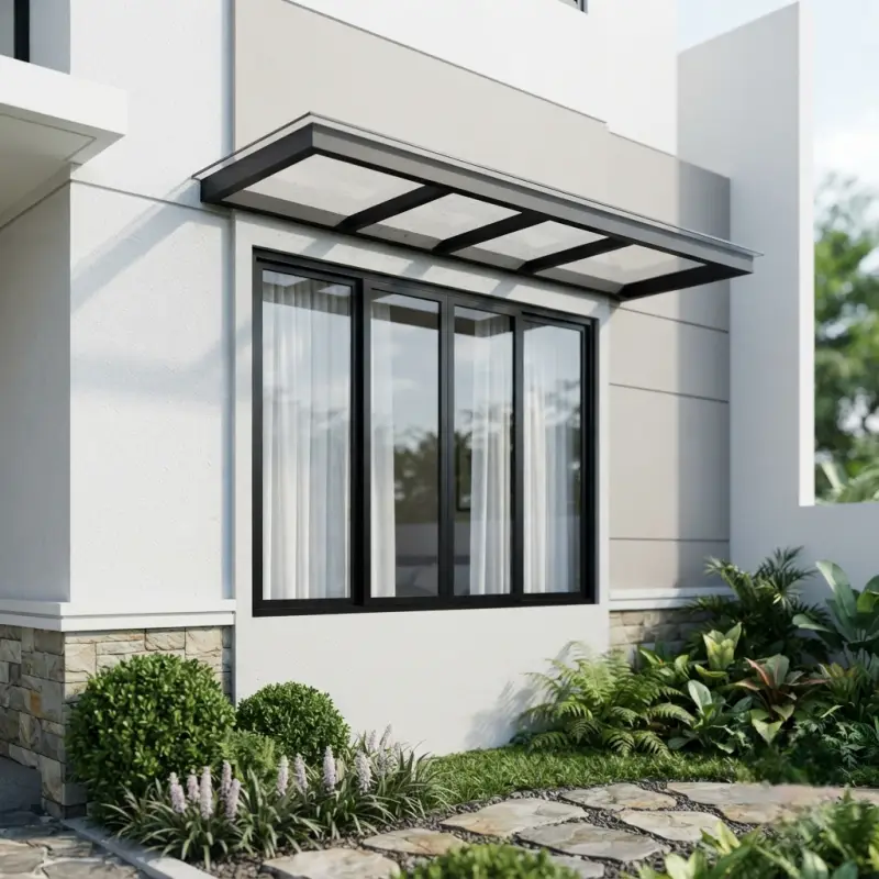 Kanopi Jendela Rangka Besi Finishing Powder Coat Atap Polycarbonate [2]