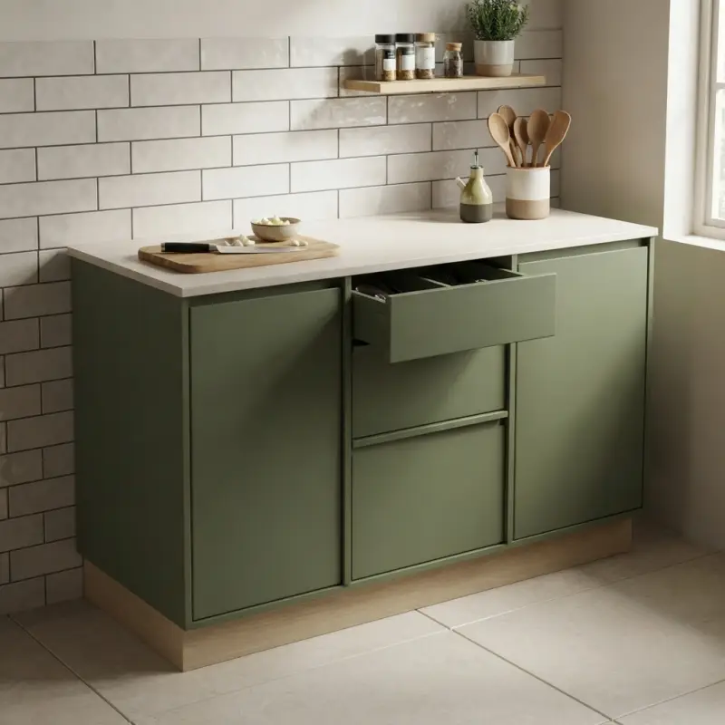 Kitchen Base Cabinet 2 Pintu 3 Laci Finishing Matte [2]