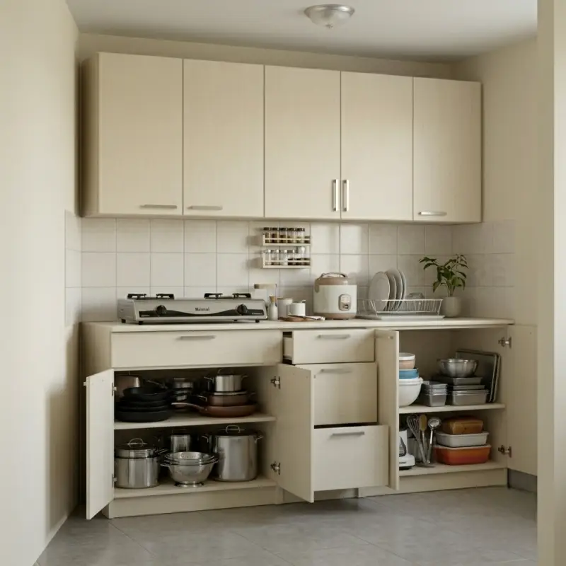 Kitchen Cabinet Set Bawah & Atas Finishing Melamine [4]