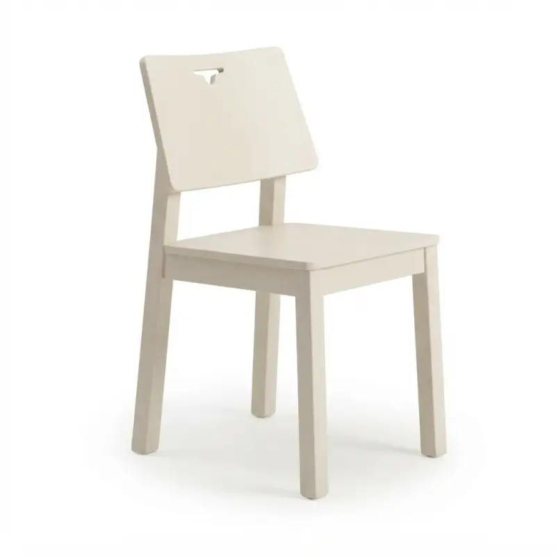 Kursi Cafe Kayu Sandaran Panel Off-White [5]