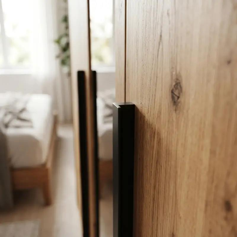 Lemari Pakaian 3 Pintu Finishing Oak dengan Cermin [3]