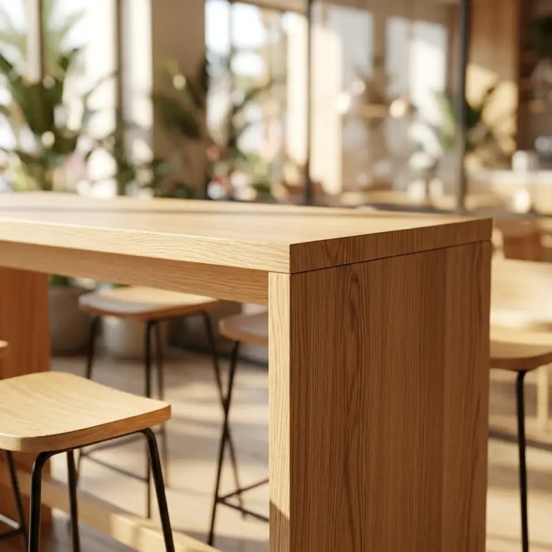 Meja Bar Kayu Solid Scandinavian [5]
