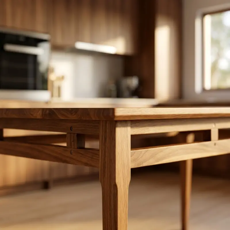 Meja Makan Kayu Solid Gaya Scandinavian Mid-Century [5]
