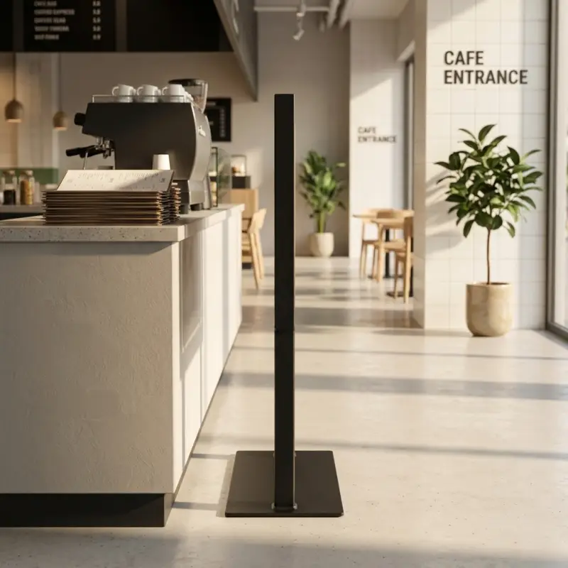 Papan Informasi Besi Kayu Berdiri Floor Standing [5]