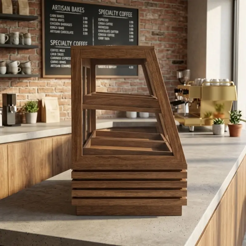 Pastry Display Cabinet Kayu 2 Susun [2]