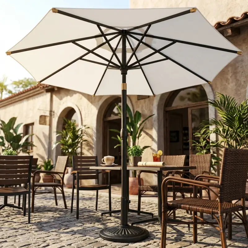 Payung Taman Outdoor Tiang Tengah untuk Area Cafe & Restoran [2]