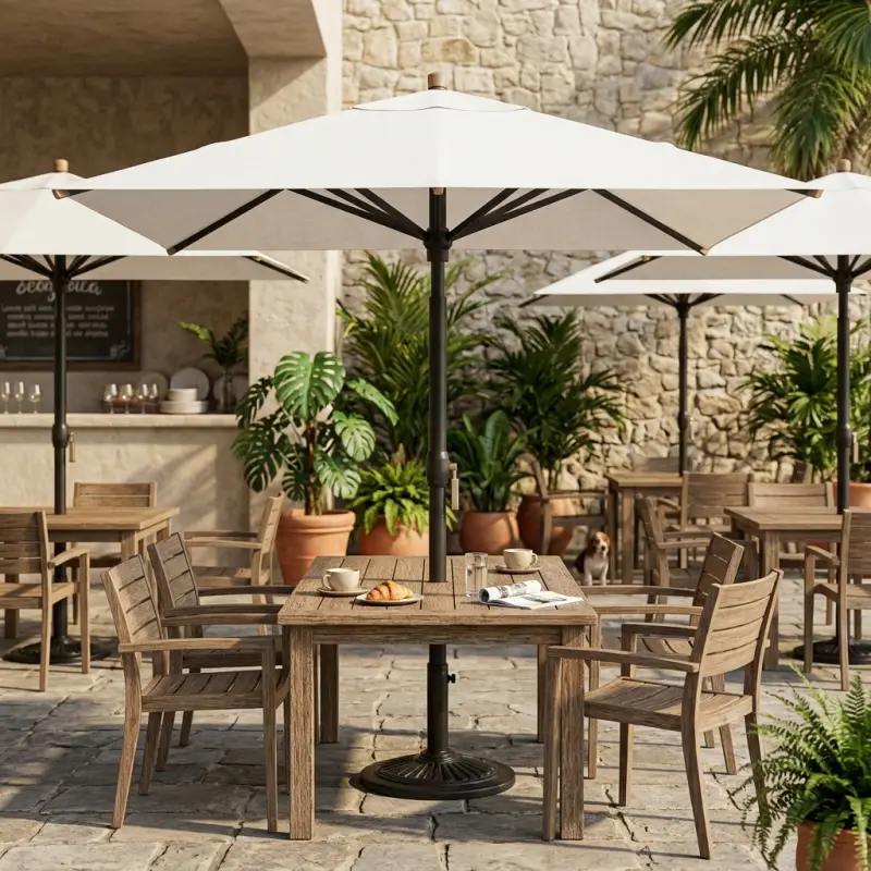 Payung Taman Outdoor Tiang Tengah untuk Area Cafe & Restoran [4]