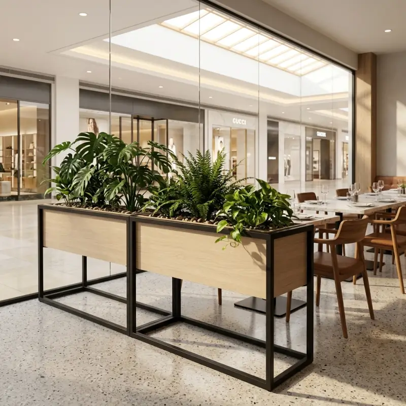 Planter Box Besi Kayu Dua Kompartemen [4]