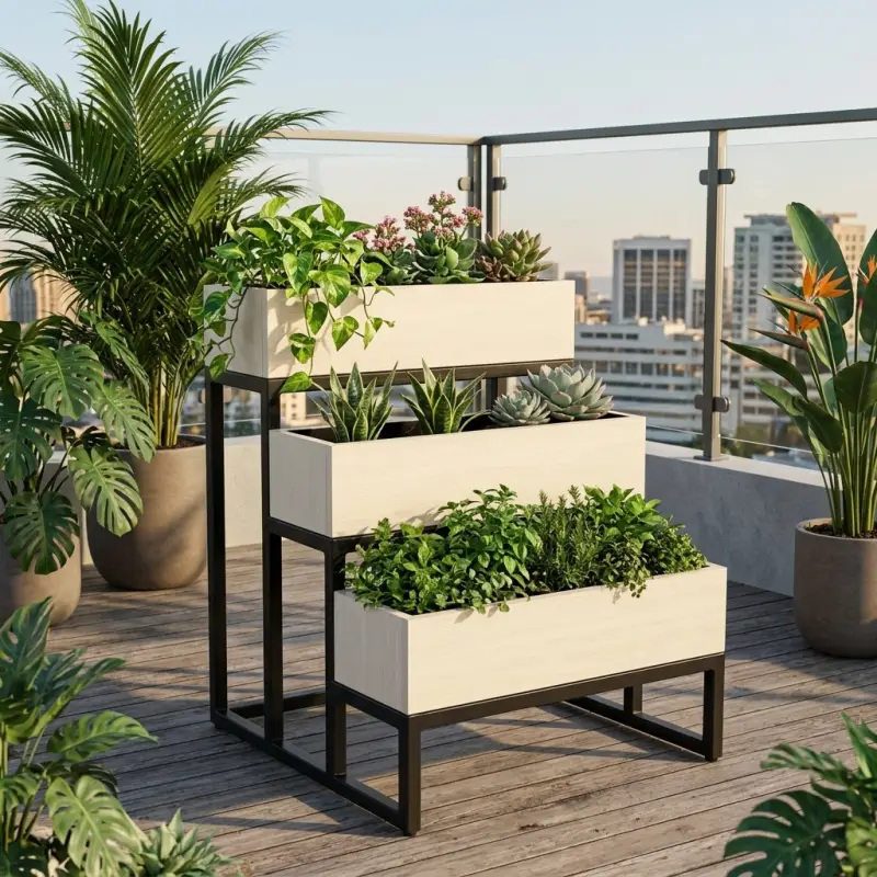 Planter Box Susun Tiga Tingkat Rangka Besi [2]