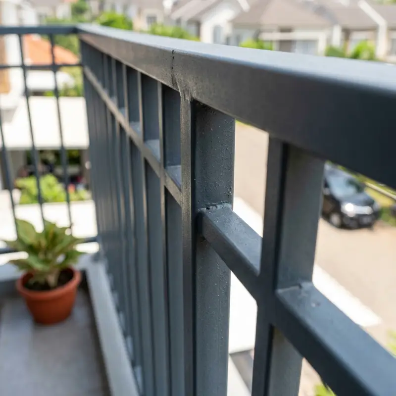 Railing Balkon Besi Hollow Finishing Cat Powder Coat [3]