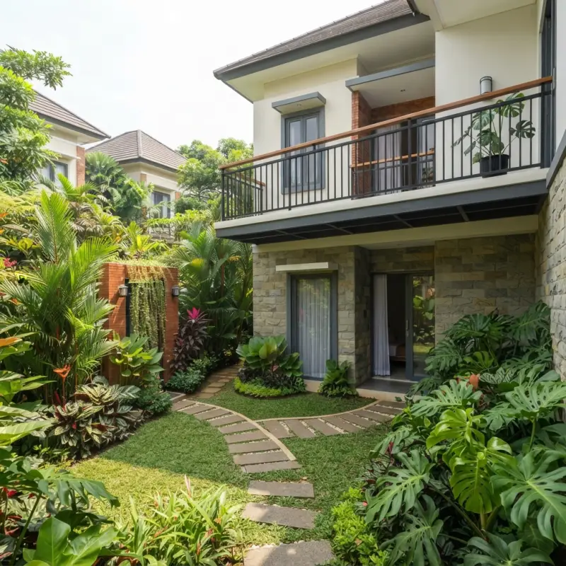 Railing Balkon Besi Hollow Top Kayu [4]