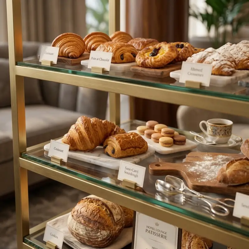 Rak Display Bakery Besi Finishing Brass [3]