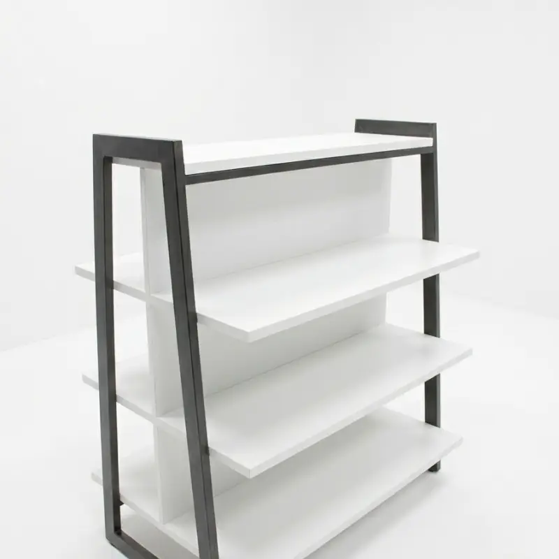 Rak Display Besi Kayu 4 Susun Rangka Trapesium [2]