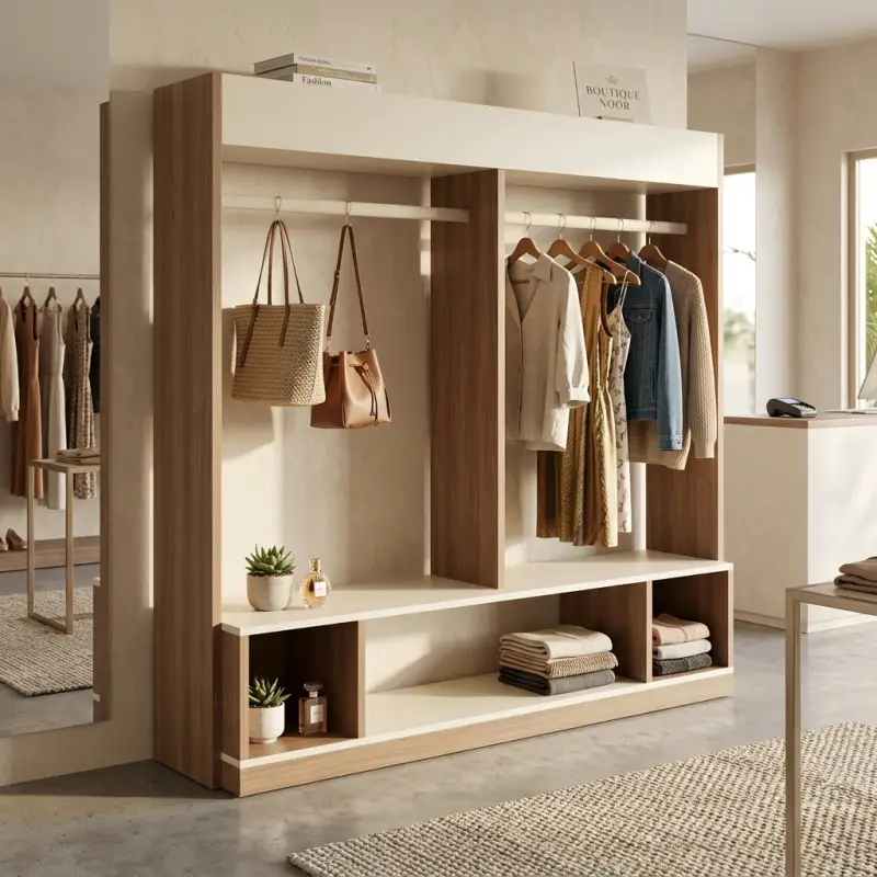Rak Display Pakaian Open Wardrobe untuk Toko Retail [3]