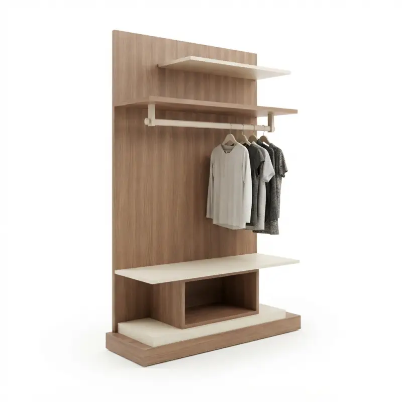 Rak Display Pakaian Toko dengan Hanging Rail dan Rak Bertingkat [5]