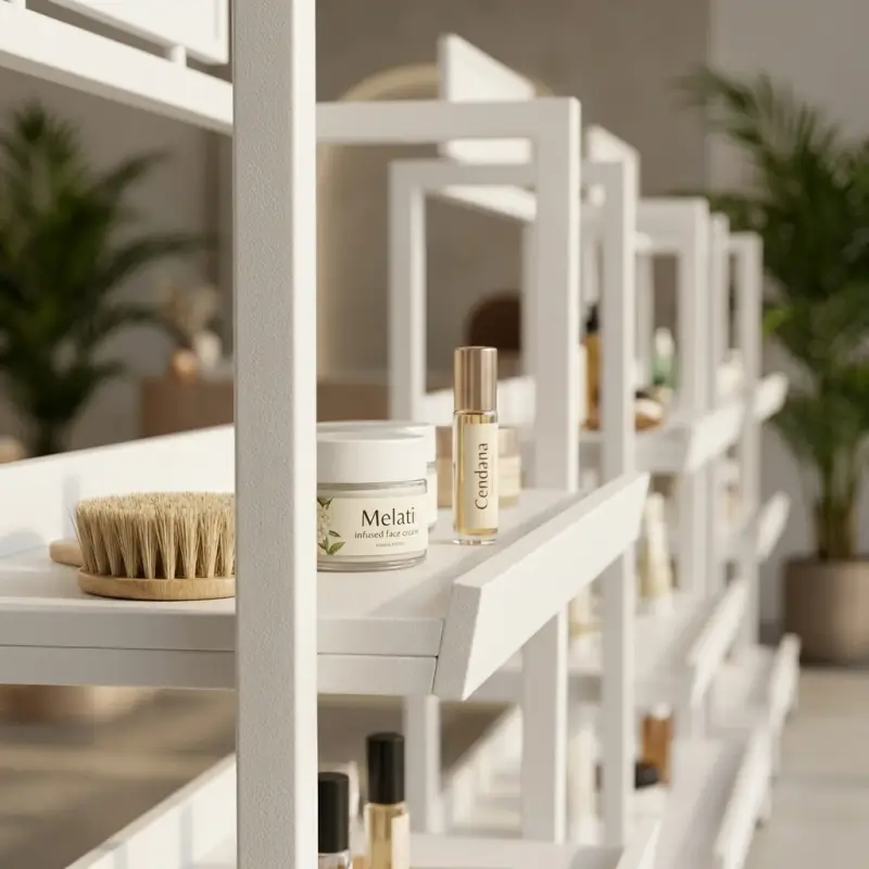 Rak Display Produk 4 Susun dengan Papan Nama [5]