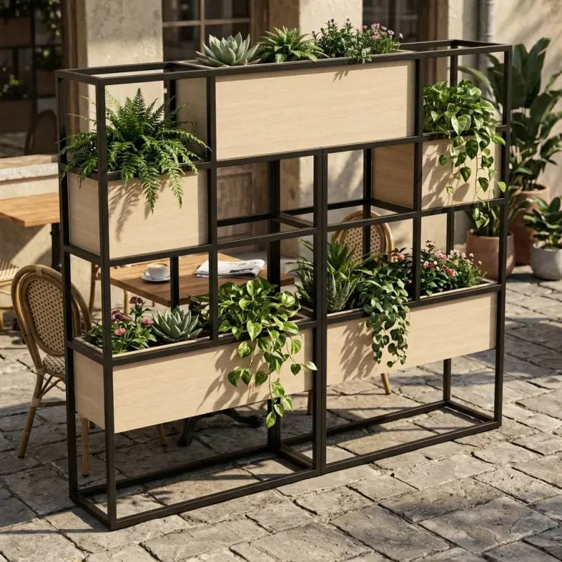 Rak Planter Box Besi Kayu Industrial [2]