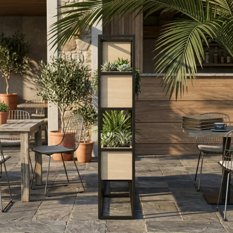 Rak Planter Box Besi Kayu Industrial [3]