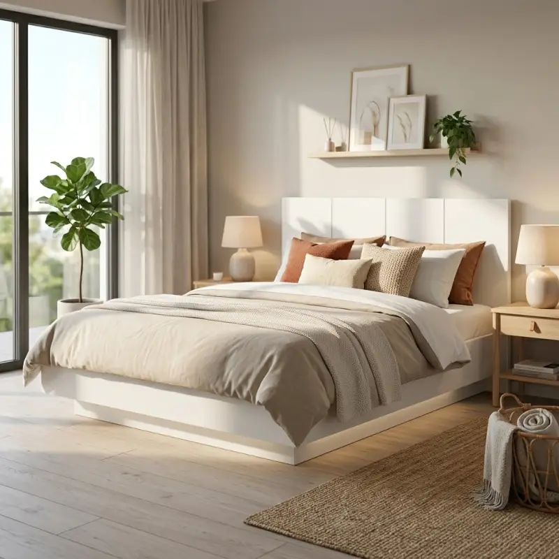 Ranjang Platform Minimalis Panel Headboard [2]