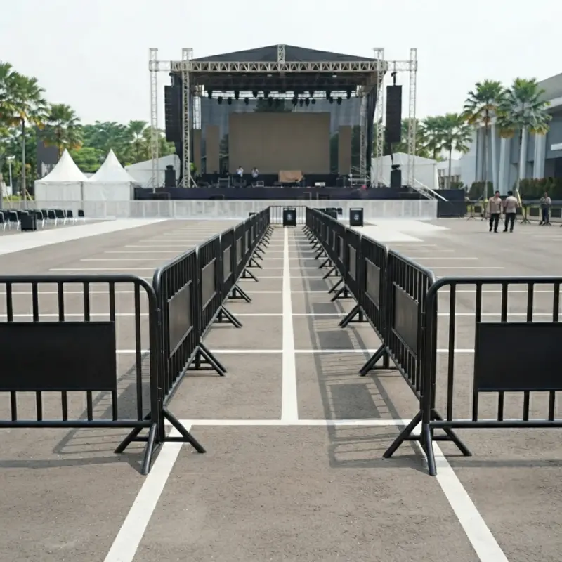 Road Barrier Besi dengan Panel Branding [3]
