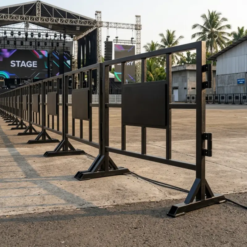 Road Barrier Besi Grid Panel dengan Kaki A-Frame [5]