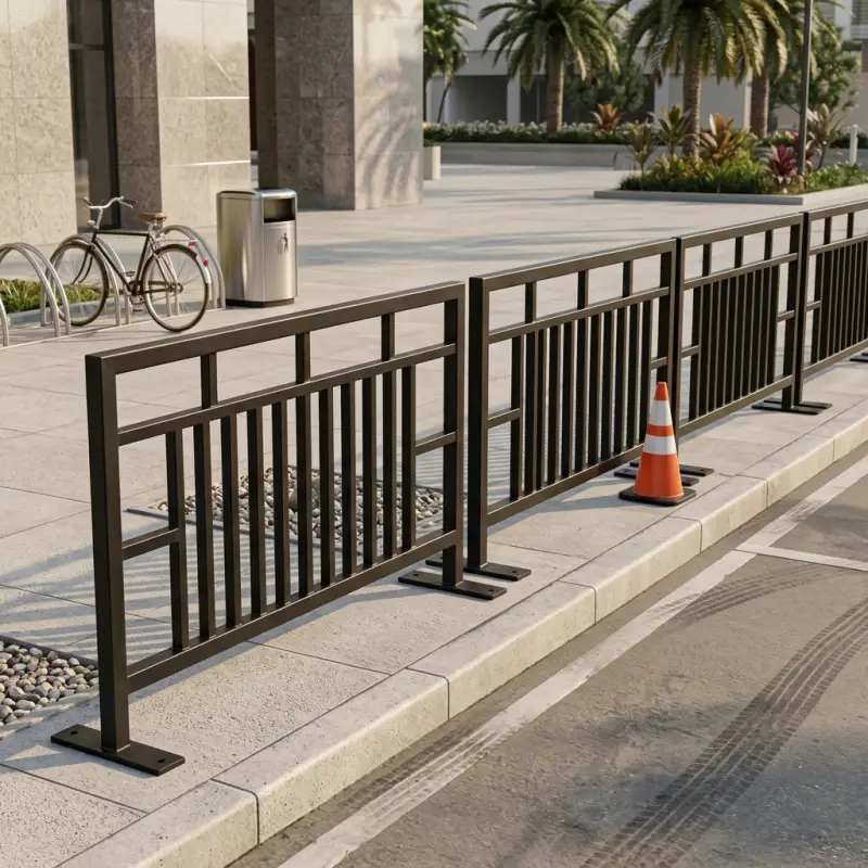 Road Barrier Besi Hollow Motif Geometris Finishing Cat Powder Coat [2]
