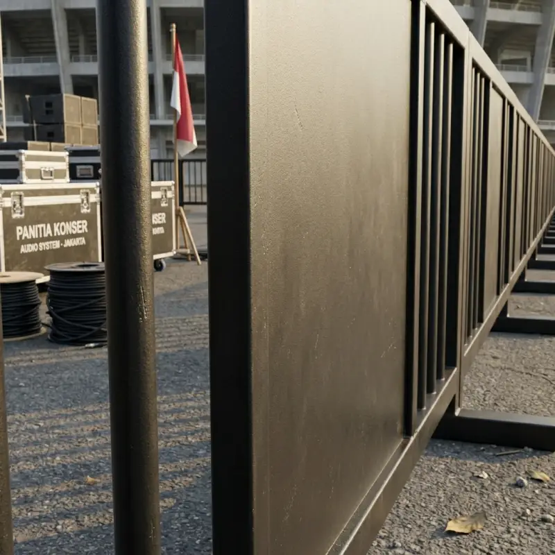 Road Barrier Besi Panel Solid Finishing Powder Coat [4]