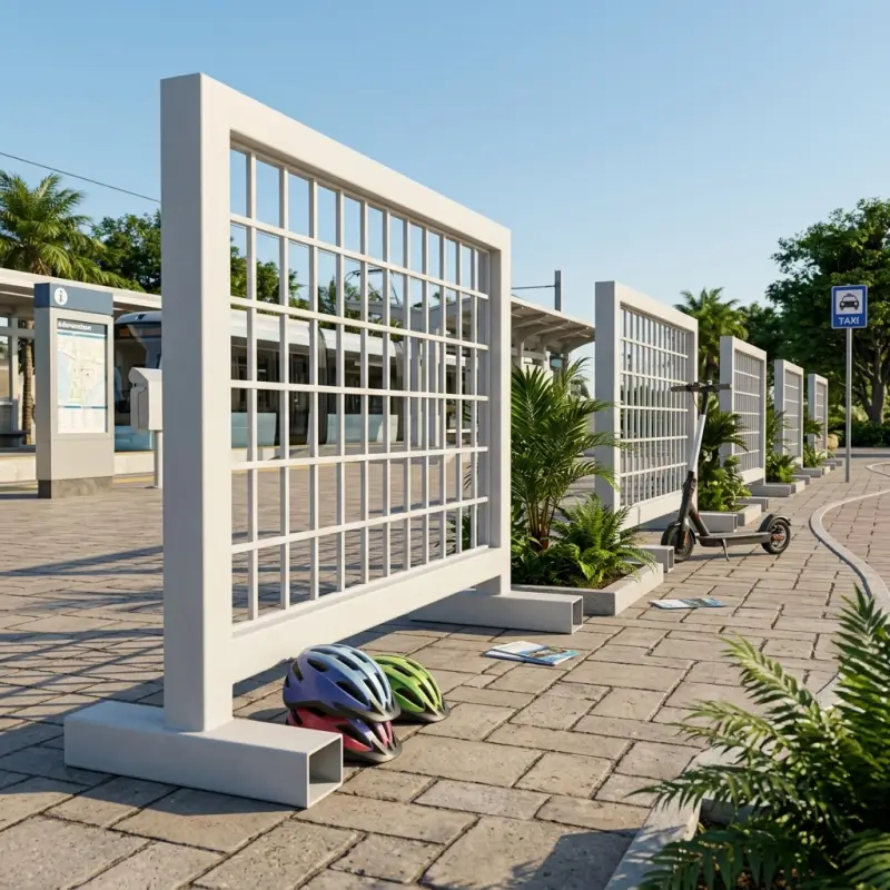 Road Barrier Grid Besi Hollow Freestanding [5]