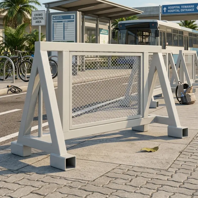 Road Barrier Rangka Besi Hollow Mesh Panel [4]
