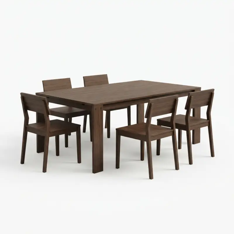 Set Meja Kursi Cafe Kayu Solid Finishing Walnut [5]