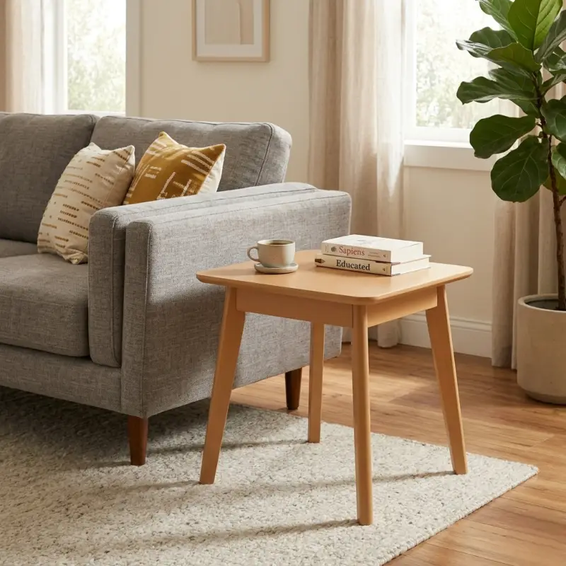Side Table Kayu Skandinavian Kaki Miring [3]