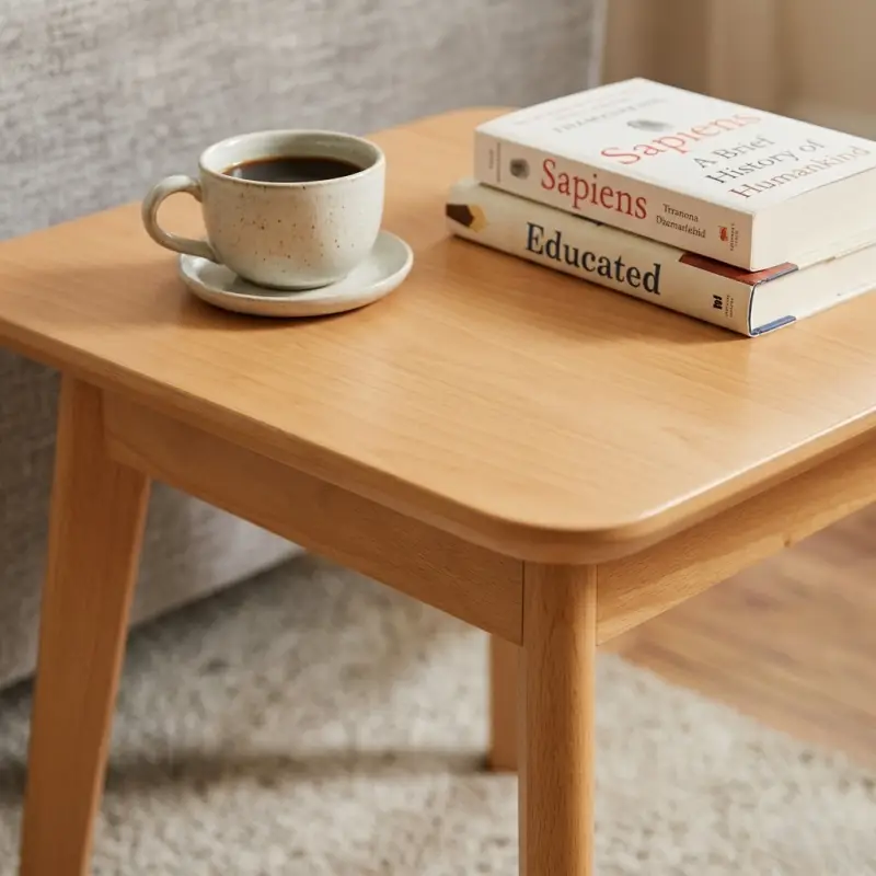 Side Table Kayu Skandinavian Kaki Miring [4]