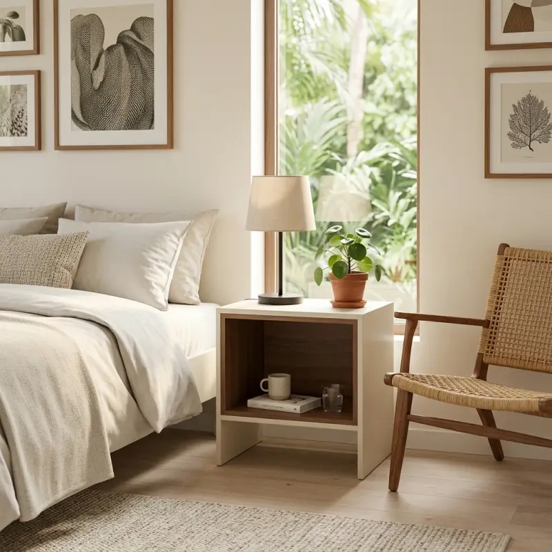 Side Table Open Shelf Dua Tone Kayu [3]