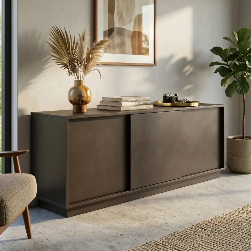 Sideboard TV Pintu Geser 3 Panel Minimalis [2]