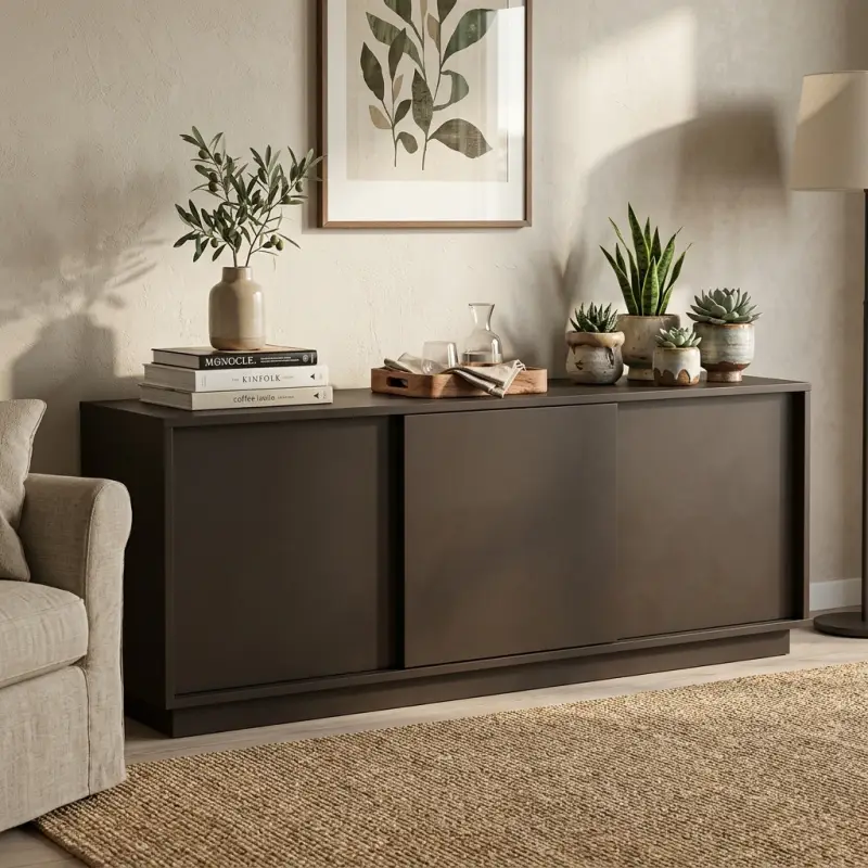 Sideboard TV Pintu Geser 3 Panel Minimalis [4]